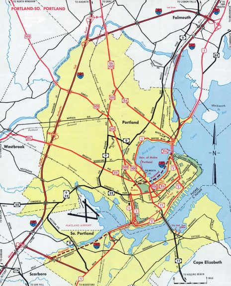 Portland, ME - 1964 map