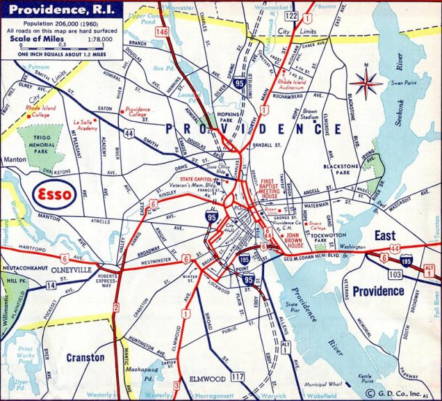 Providence, RI - 1961 map