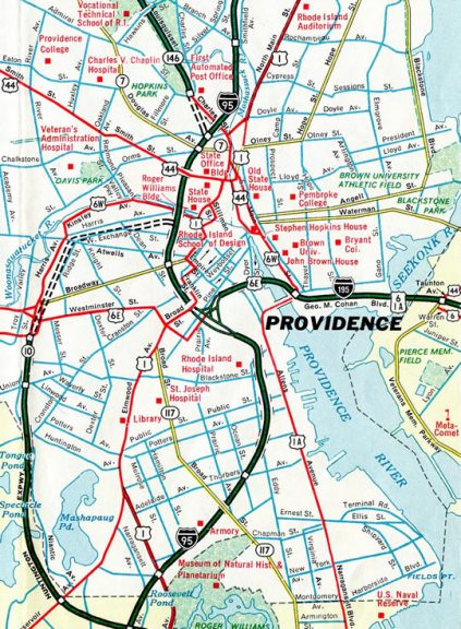 Providence, RI - 1969 map