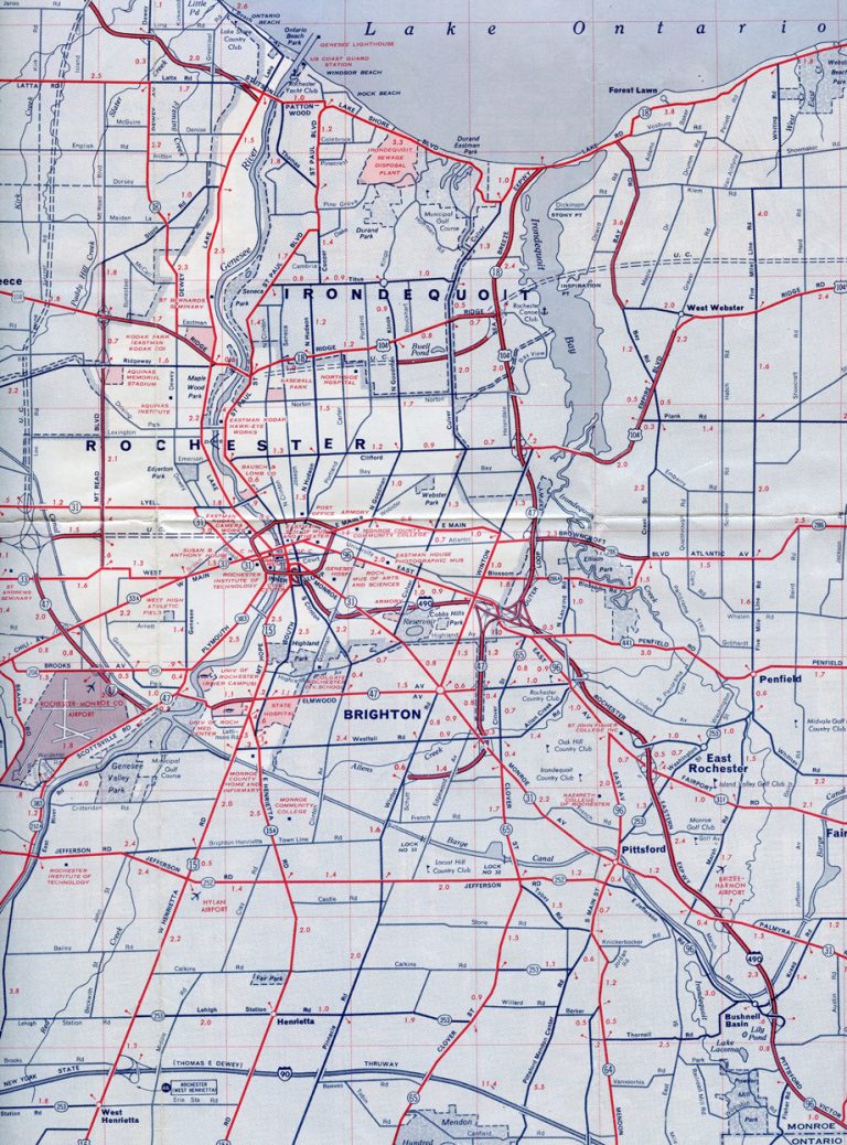 Rochester, NY - 1968 map