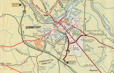 Schenectady, NY - 1965 map