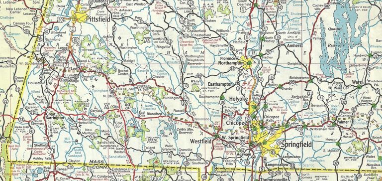 Western Massachusetts - 1955 map