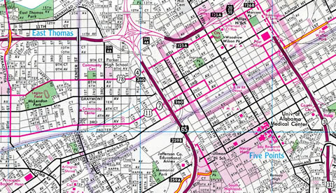 Birmingham, AL - 1980 Map