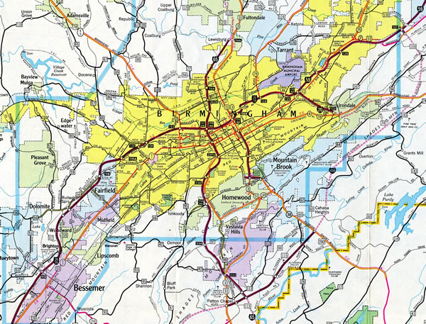 Birmingham, AL - 1980 Map