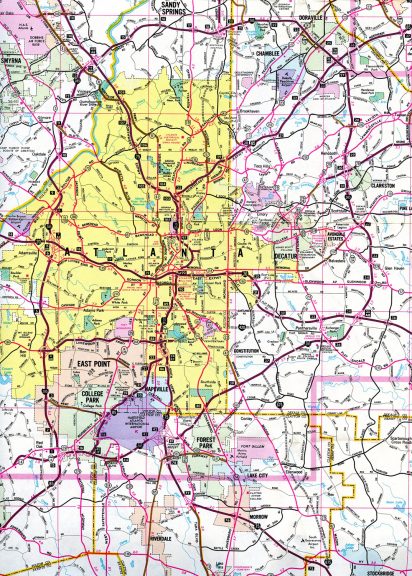 Atlanta, GA - 1977 map