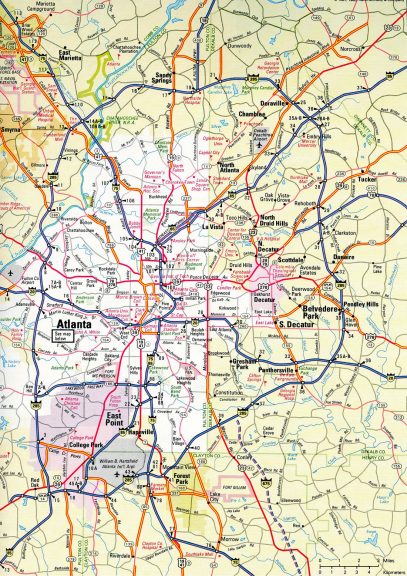 Atlanta, GA - 1987 map
