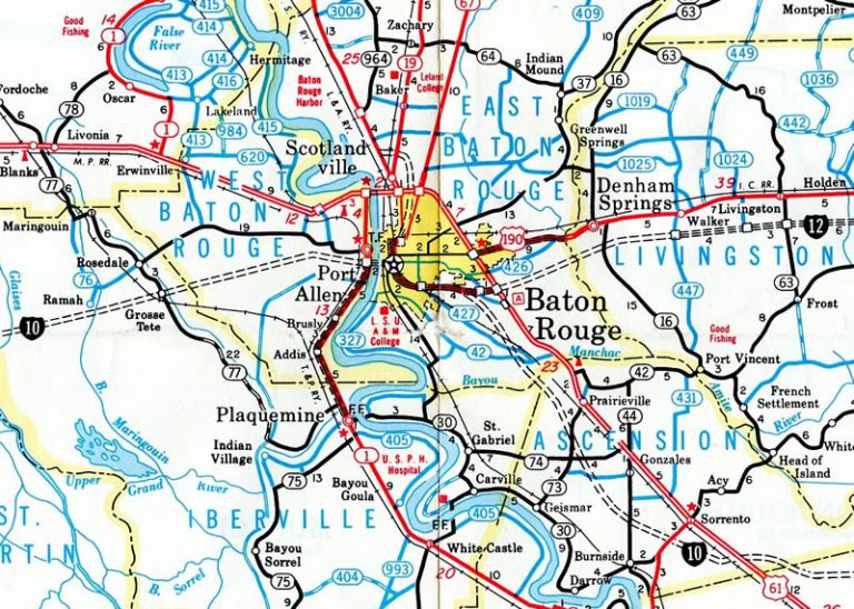 Baton Rouge Area - 1963 map