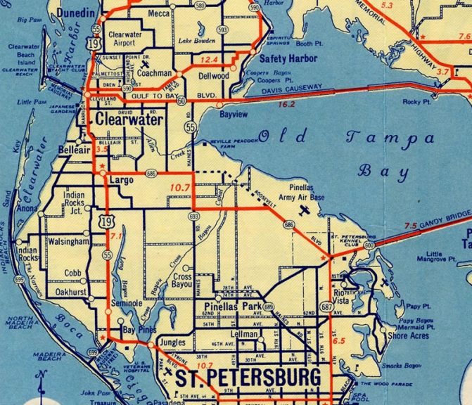 Pinellas County - 1948 map