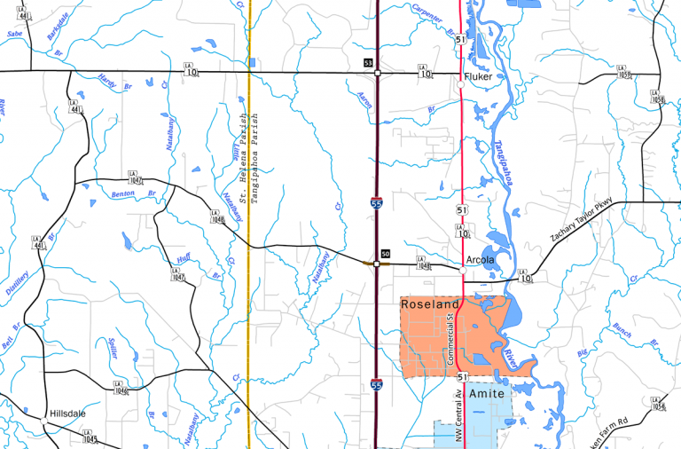 Map of Louisiana Highway 1048