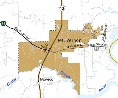 Mount Vernon, AL - Map