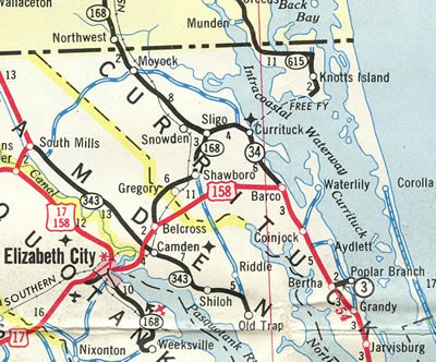 NC 168 - 1963 Map