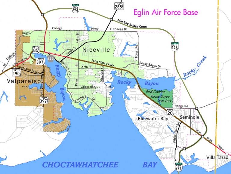 Niceville, FL Map