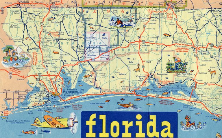 Northwest Florida 1948 map