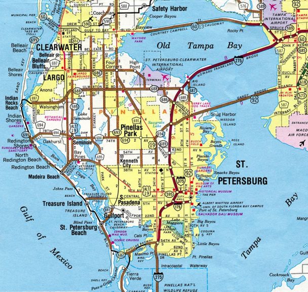 Pinellas County, FL - 1989 map