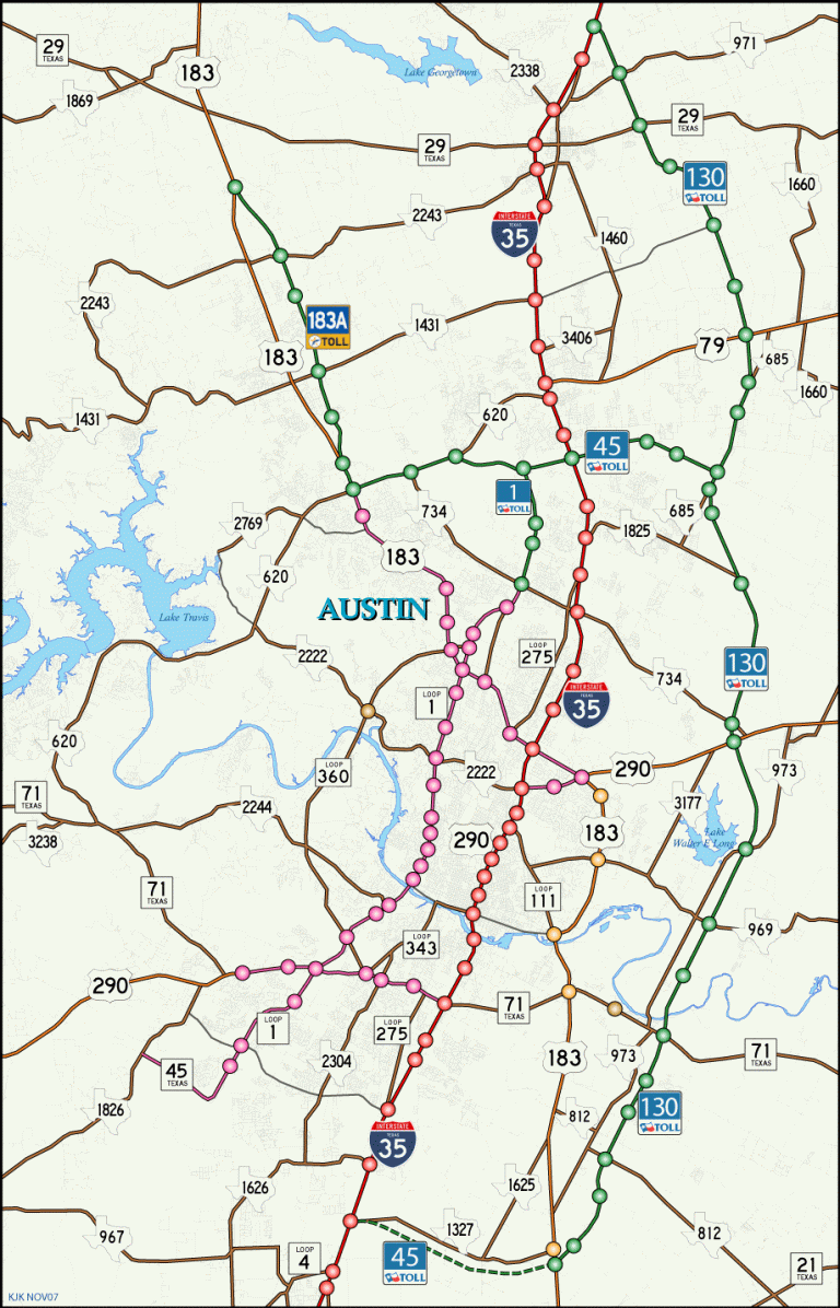 Austin, Texas Map