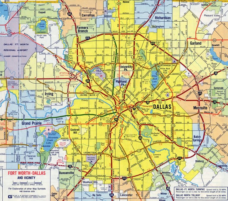 Dallas, TX - 1972 map