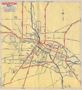 1946 map of Houston, TX