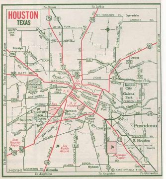 1948 map of Houston, TX