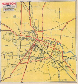1951 map of Houston, TX