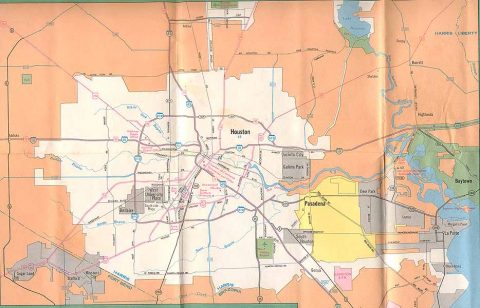 1971 map of Houston, TX
