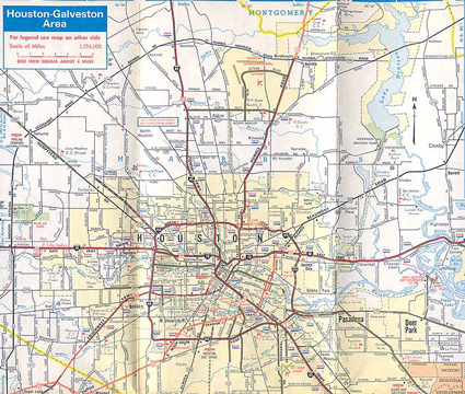 1973 map of Houston, TX