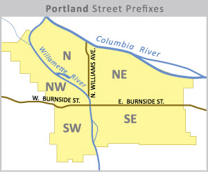 Portland Street Prefix Map - Created by Matt Strieby