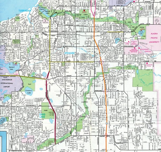 Minnesota Drive Extension - Anchorage, AK - 1984 Map