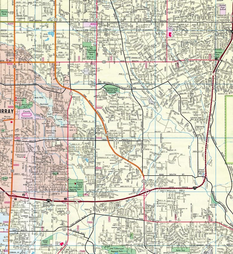 I-215 Salt Lake City, UT 1989 map