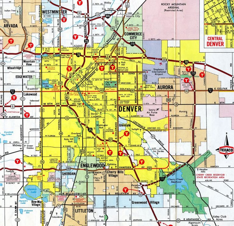 Denver, CO - 1972 map