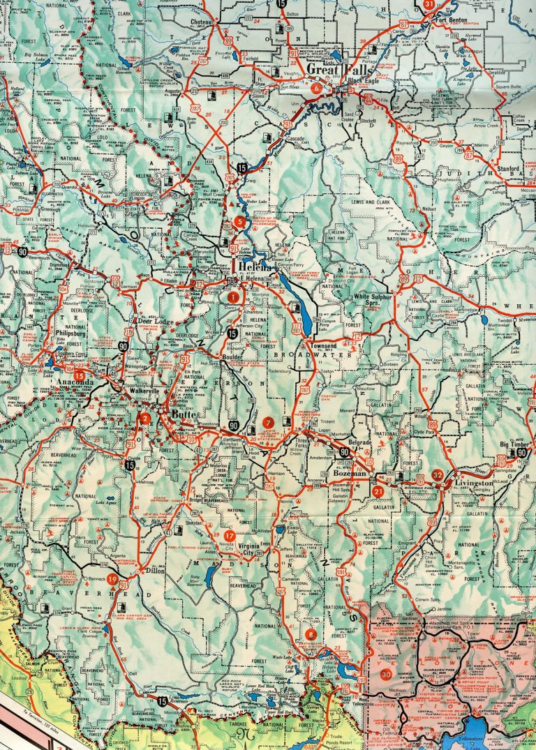 Central Montana - 1968 map