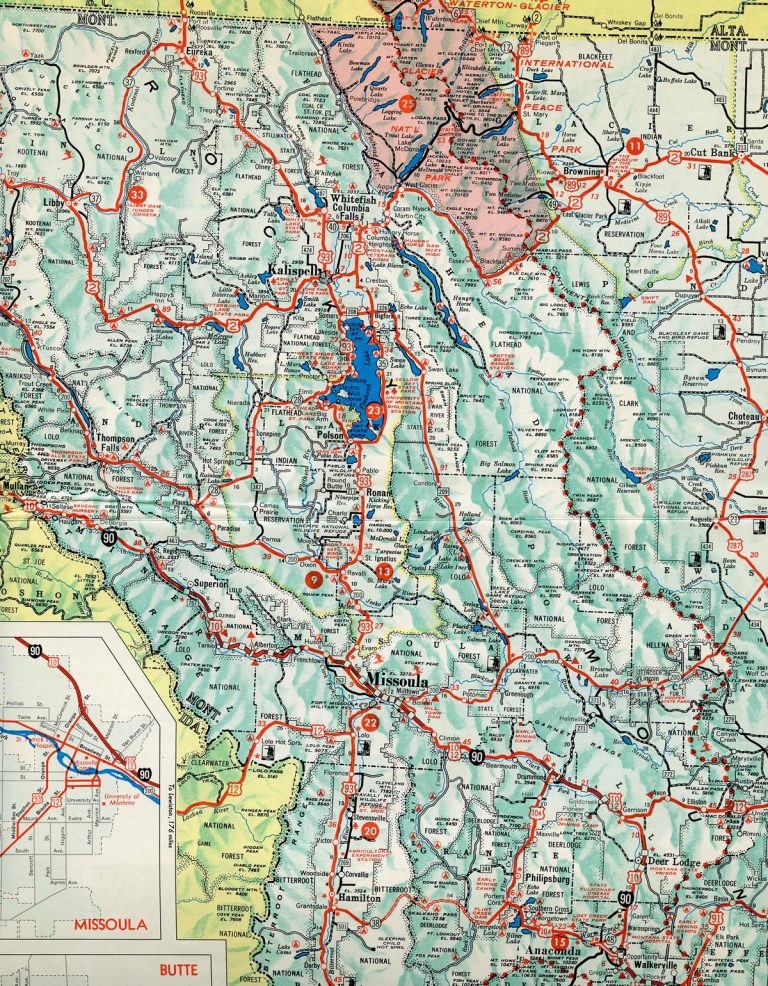 Western Montana - 1968 map