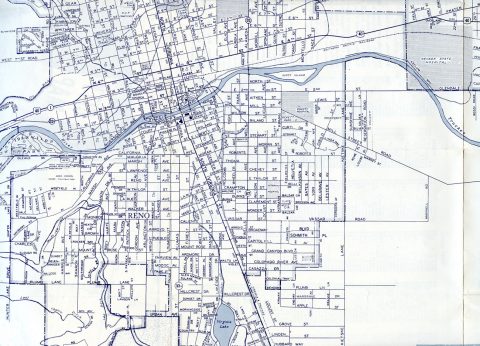 1951 map of Reno, Nevada