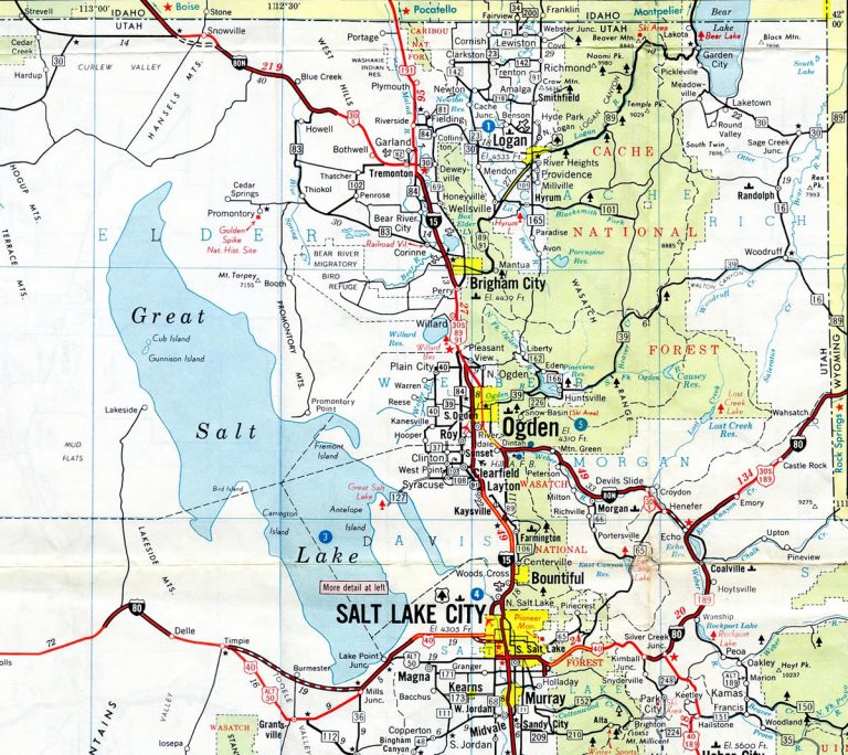 1971 map of Northern Utah