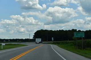 MD 313 (Goldsboro Road) heads north to the towns of Barclay, Sudlersville and Millington.