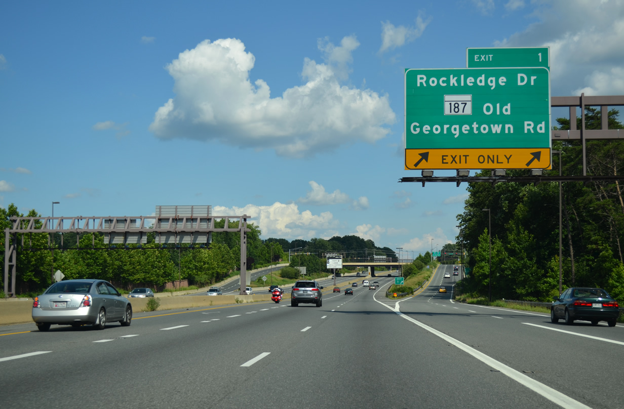 Interstate 270 South roads Maryland