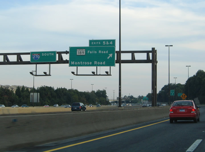 Interstate 270 South Aaroads Maryland