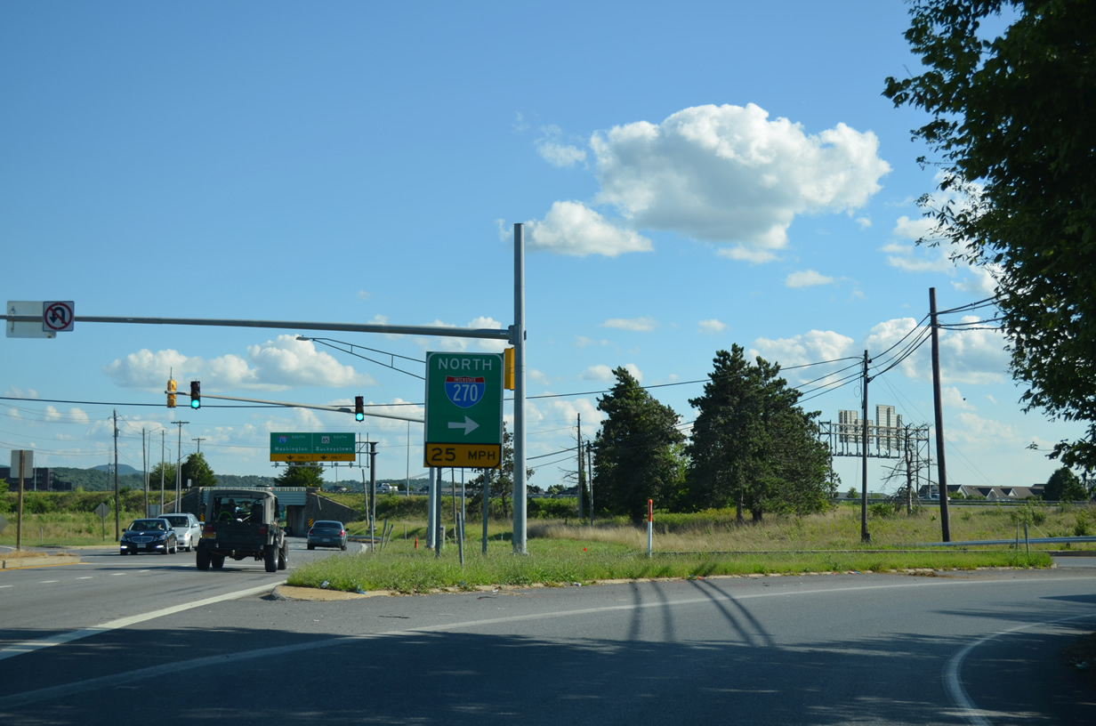 Interstate 270 roads Maryland