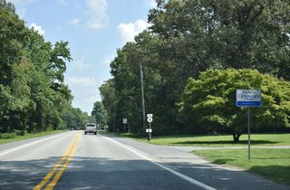 MD 287 (Sandtown Road) transitions to Delaware Route 10 (Willow Grove Road) ahead of Sandtown. SR 10 runs 16.14 miles east to Petersburg, Camden and Dover Air Force Base.