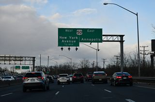 MD 201 (Kenilworth Avenue Freeway) extends 0.49 miles north from the D.C. line to  U.S. 50. U.S. 50 comprises a major freeway corridor east to the Maryland capital city of Annapolis, the Chesapeake Bay Bridge, and the Maryland Eastern Shore en route to Ocean City with connections to Delaware beaches.