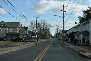 MD 314 commences east along Sunset Avenue just ahead of Granby Street. The unsigned leg of MD 314 advances east into the Greensboro residential street grid at Hobbs Street.