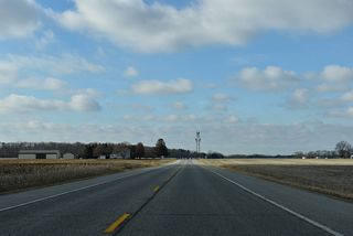 MD 317 (Burrsville Road) advances west across agricultural areas from Burrsville to Townsends Cross Road.