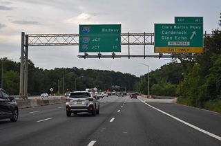 Clara Barton Parkway constitutes a limited access highway along the Potomac River between Washington and MacArthur Boulevard, west of the adjacent Naval Surface Warfare Center. Exit 41 connects the Beltway with the nearby communities of Glen Echo and Carderock.