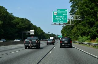 U.S. 29 and MD 193 (University Boulevard) converge at Four Corners just north of the beltway. West from there, MD 193 continues to Wheaton and MD 97 before arcing back southward to Kensington.