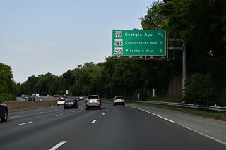 MD 97 follows Georgia Avenue northwest from U.S. 29 (Colesville) at Silver Spring to the three quarter cloverleaf interchange with the Capital Beltway at Exit 31.