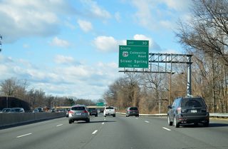 Exit 30 consists of a loop ramp onto U.S. 29 (Colesville Road) southbound from Interstate 495 west / outer. U.S. 29 follows a combination of freeway/divided arterial between MD 99 in Mt. Hebron and Silver Spring on the outskirts of Washington.