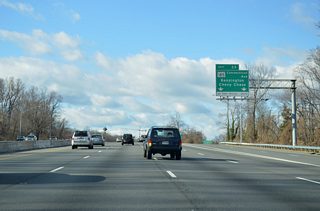 Drivers bound for MD 185 (Connecticut Avenue) leave Interstate 495 westbound. MD 185 continues a short distance south to MD 410 (East-West Highway) on the 2.7 mile drive to Chevy Chase Circle at the District line. Connecticut Avenue continues southeast from there to Dupont Circle. Northward, MD 185 heads 1.5 miles to MD 547 (Knowles Avenue) in central Kensington.