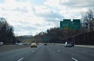 Exits 39 & 40 depart Interstate 495 south via a two lane ramp near Glen Echo. MD 190 (River Road) follows a multi-lane arterial eastward to Somerset and Friendship Heights before entering the District of Columbia. Cabin John Parkway constitutes a limited-access route between Exit 40 and Clara Barton Parkway east at Glen Echo.