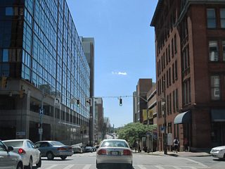 One block west at the southbound street of MD 295 (Greene Street). Greene Street becomes Russell Street ahead of Martin Luther King, Jr. Boulevard and Interstate 95.