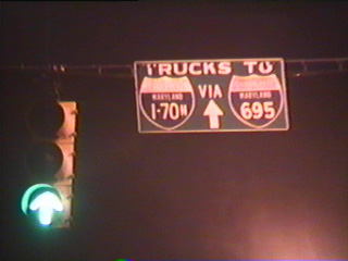 US 40/I-70N sign in Baltimore, MD