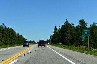 M-69 travels 65.26 miles southeast from Crystal Falls, meeting U.S. 2/41 ahead.